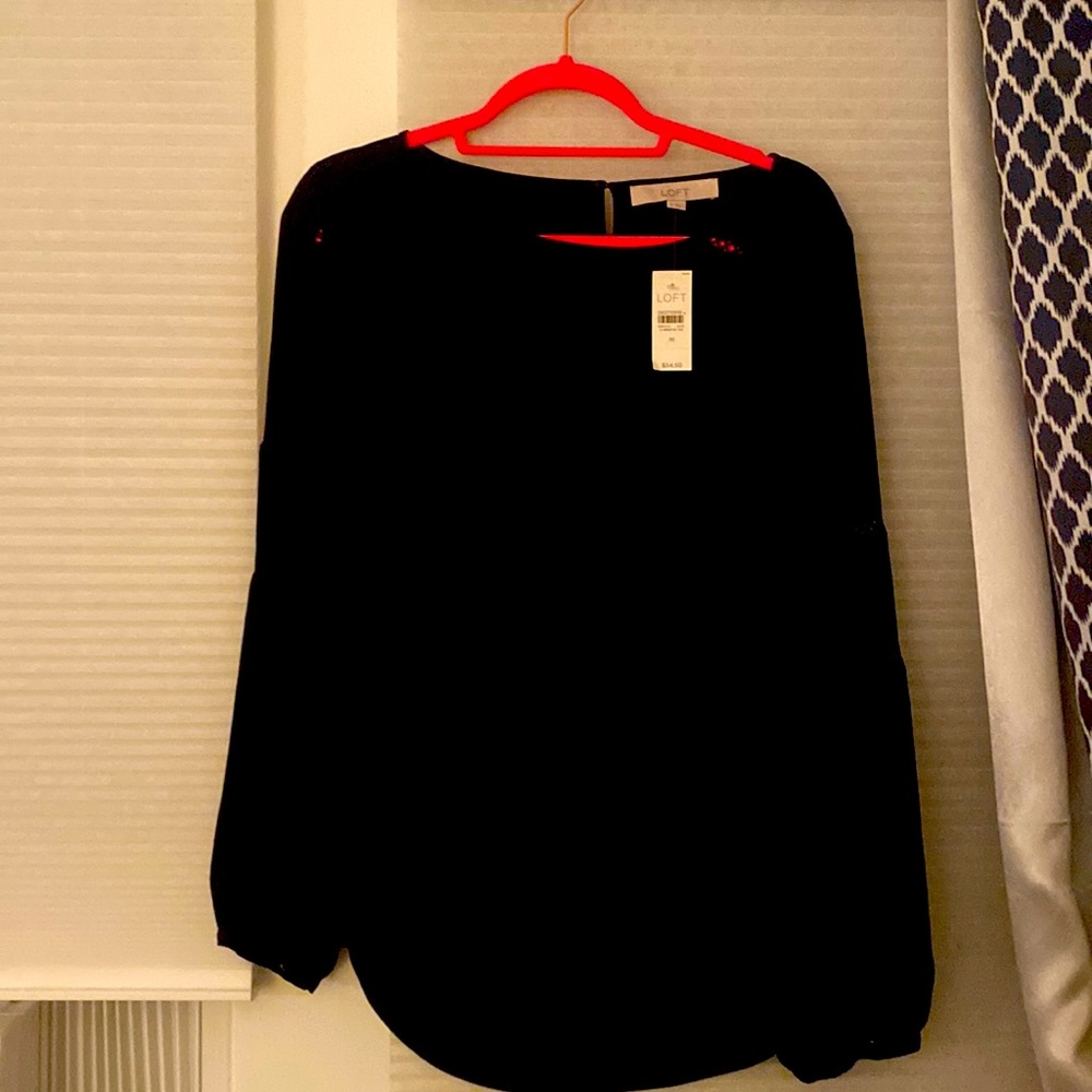 Loft, size medium, Navy Blue blouse